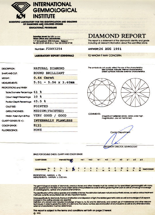 Foto 9 - IGI, Diamant 0,64ct Brillant Lupenrein Wesselton, D5776