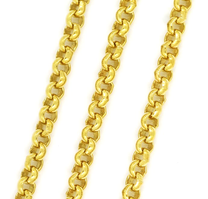 Foto 2 - Erbsen Goldkette 80cm lang massiv 14K Gelbgold, K3321
