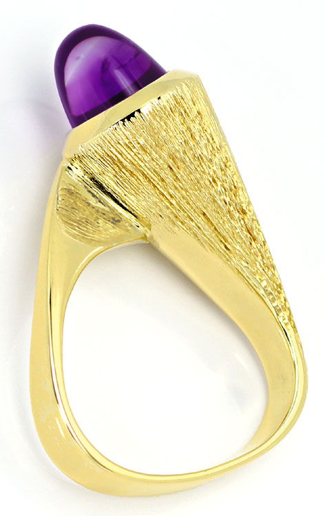 Foto 3 - Designer-Amethyst Gold-Ring 3,5ct Amethyst Cabochon 14K, R7246