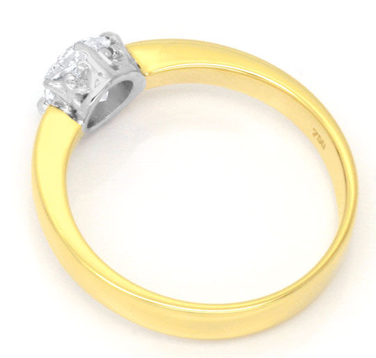 Foto 3 - Brillant-Diamant-Ring 0,87 Carat 18K Gelbgold-Weißgold, S5392