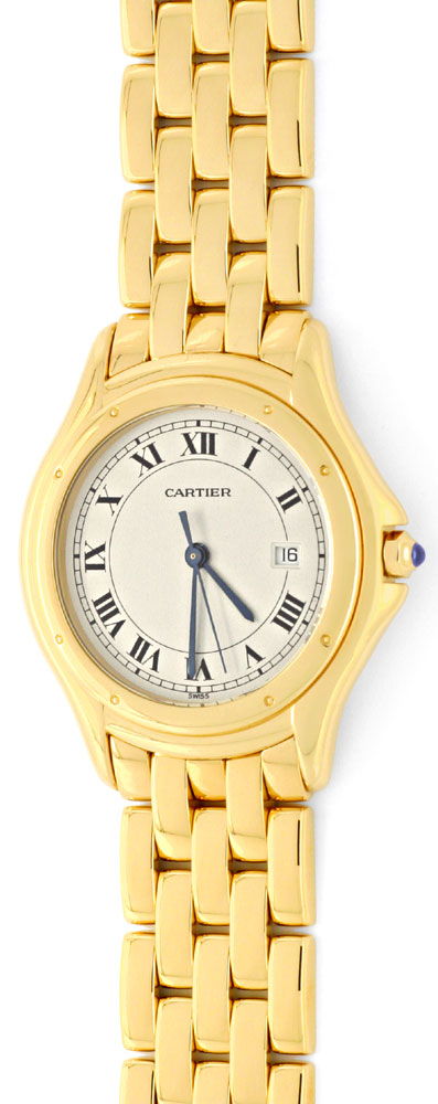 Foto 2 - Panthere Cougar de Cartier Herren Uhr Gelb Gold Geprüft, U1216